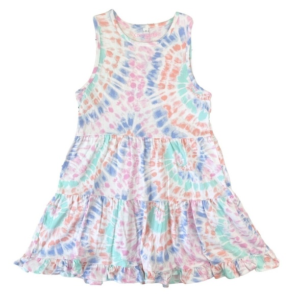 J.Crew Crew Cuts Tie Dye Sleeveless Dress Ruffle Hem 2T - Picture 1 of 6